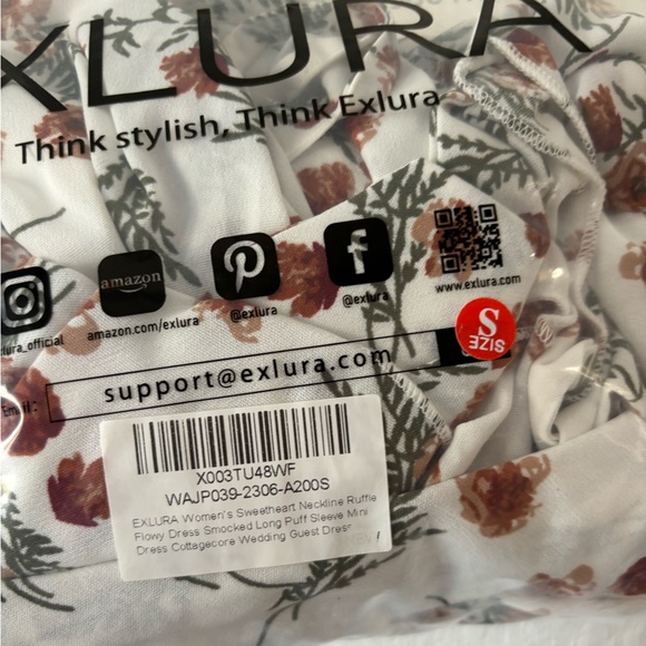 Exlura Floral Tiered Ruffle Smocked Shorts Romper - Picture 11 of 12